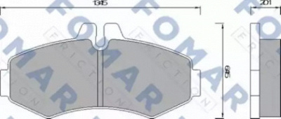 FOMAR FRICTION fo678681 -  Комплект тормозных колодок, дисковый тормоз